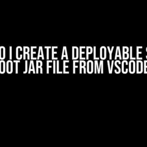 How do I create a deployable Spring Boot Jar file from VSCode?