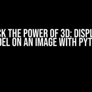 Unlock the Power of 3D: Display 3D Model on an Image with Python