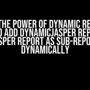 Unlock the Power of Dynamic Reporting: How to Add DynamicJasper Report to Jasper Report as Sub-report Dynamically